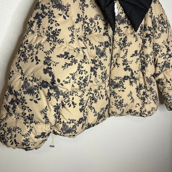 Anthropologie Peter Pan Collar Printed Puffer Coat Size 3X Plus Floral - Picture 4 of 8